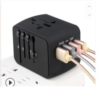 Multi-function  Charging socket Black