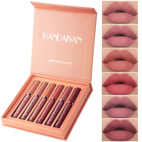 6pcs Velvet Matte Liquid Lipstick Set, Waterproof & Long-Lasting, Non-Sticky Hydrating Formula