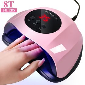 UV Light for Nails, 24LED UV LED Nail Lamp for Gel Polish, Fast Nail Dryer with Automatic Sensor, 3 Timer Setting, Small and Portable