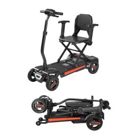 VEVOR 4-Wheel Electric Mobility Scooter for Adults & Seniors, Integrated Automatic Folding Mobility Scooter with Remote Control, NFC Keys & Long