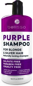 Purple Shampoo Toner for Blonde Hair For Color Treated Bleached Silver White and Gray Hair Goodbye to Orange and Yellow Brassy Tones Sulfate and