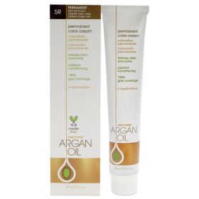 Argan Oil Permanent Color Cream - 5R Light Red Brown by One n Only for Unisex - 3 oz Hair Color