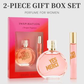 2-Piece Set, Women's Eau De Parfuma Gift Box, Long Lasting Fragrance, Notes Of Watermelon, Pear, Tea, Acai Berry Flavor, For Holiday Gifts, Datin