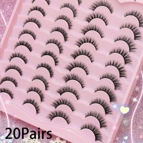 AYRMILLA 5/20Pairs 3D Mink Lashes Natural False Eyelashes Dramatic Thick Fake Eyelash Extension Faux Cils Wholesale Makeup Tools (Color: 20Pairs-FK003)
