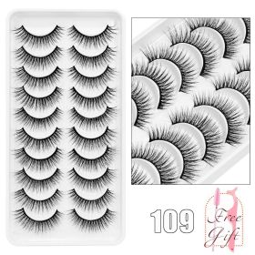 AYRMILLA 5/20Pairs 3D Mink Lashes Natural False Eyelashes Dramatic Thick Fake Eyelash Extension Faux Cils Wholesale Makeup Tools (Color: 10Pairs-3D109)