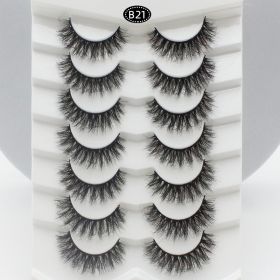 AYRMILLA 5/20Pairs 3D Mink Lashes Natural False Eyelashes Dramatic Thick Fake Eyelash Extension Faux Cils Wholesale Makeup Tools (Color: 7Pairs-B21)