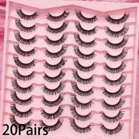 AYRMILLA 5/20Pairs 3D Mink Lashes Natural False Eyelashes Dramatic Thick Fake Eyelash Extension Faux Cils Wholesale Makeup Tools (Color: 20Pairs-Y09)