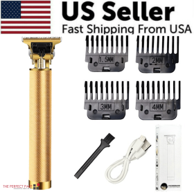 Professional Hair Clippers Trimmer Cutting Beard Cordless Barber Shaving Machine (Colors: Gold)