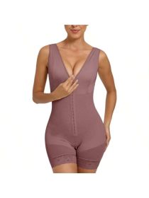 Fasjrixa Fajas Colombianas Shapewear for Women Tummy Control Post Surgery Full Body Shaper Butt Lifter with Zipper Crotch,corset tops for women (Color: Purple, size: S)